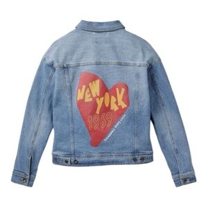 Jacket Pride Queer Artist Design NY 1969 Blue Denim sz M Blu Blackboybe